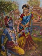 dipinti Krishna, dipinti Radha e Krishna, dipinti Radharani arte vedica