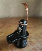 shiva lingam, nera, pietra, adorazione lingam